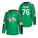 Camiseta Hockey Nashville Predators P.k. Subban 2018 Dia de San Patricio Verde