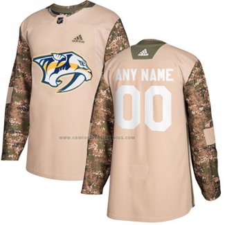 Camiseta Hockey Nashville Predators Personalizada Autentico 2017 Veterans Day Camuflaje