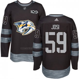 Camiseta Hockey Nashville Predators Roman Josi 1917-2017 100th Aniversario Negro