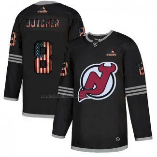 Camiseta Hockey New Jersey Devils Will Butcher 2020 USA Flag Negro