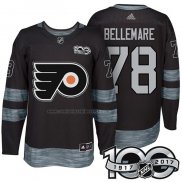 Camiseta Hockey Philadelphia Flyers Pierre Edouard Bellemare 1917-2017 100th Aniversario Negro