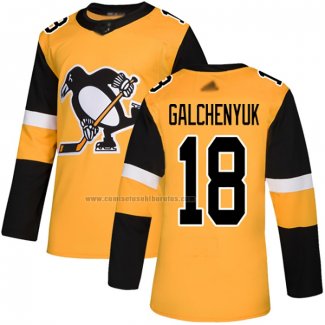 Camiseta Hockey Pittsburgh Penguins Alex Galchenyuk Alterno Autentico Oro