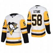 Camiseta Hockey Pittsburgh Penguins Kris Letang Segunda Autentico Jugador Blanco