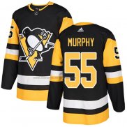 Camiseta Hockey Pittsburgh Penguins Larry Murphy Primera Autentico Negro