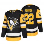 Camiseta Hockey Pittsburgh Penguins Matt Hunwick Autentico Primera 2018 Negro