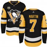 Camiseta Hockey Pittsburgh Penguins Paul Martin 50 Anniversary Primera Premier Negro