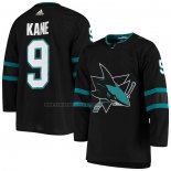 Camiseta Hockey San Jose Sharks Evander Kane Alterno Autentico Negro