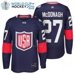 Camiseta Hockey USA Ryan Mcdonagh Premier 2016 World Cup Azul