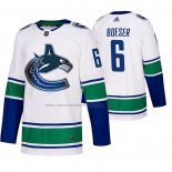 Camiseta Hockey Vancouver Canucks Brock Boeser 2019-20 Segunda Autentico Blanco