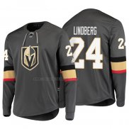 Camiseta Hockey Vegas Golden Knights Oscar Lindberg Platinum Gris