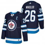 Camiseta Hockey Winnipeg Jets Blake Wheeler Autentico Primera 2018 Azul