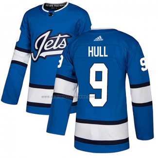 Camiseta Hockey Winnipeg Jets Bobby Hull Alterno Autentico Azul