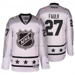 Camiseta Hockey 2017 All Star Carolina Hurricanes Justin Faulk Blanco