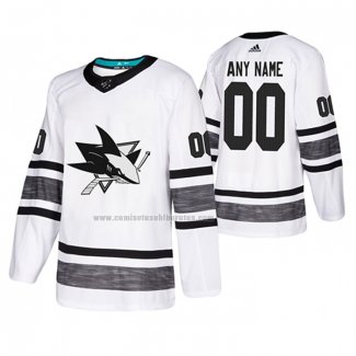 Camiseta Hockey 2019 All Star San Jose Sharks Personalizada Blanco2