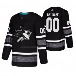 Camiseta Hockey 2019 All Star San Jose Sharks Personalizada Negro2