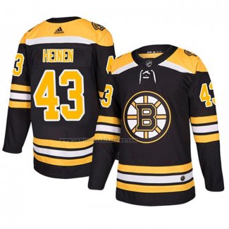 Camiseta Hockey Boston Bruins Danton Heinen Autentico Primera Negro