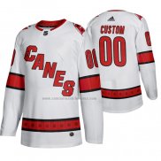 Camiseta Hockey Carolina Hurricanes Personalizada Segunda Autentico Blanco