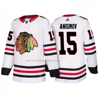 Camiseta Hockey Chicago Blackhawks Artem Anisimov Segunda 2018 Blanco