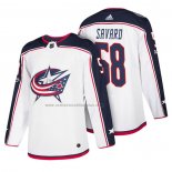 Camiseta Hockey Columbus Blue Jackets David Savard 2018 Blanco