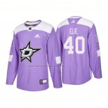 Camiseta Hockey Dallas Stars Remi Elie Autentico 2018 Fights Cancer Violeta