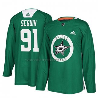 Camiseta Hockey Dallas Stars Tyler Seguin New Season Practice Verde