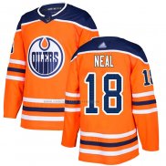 Camiseta Hockey Edmonton Oilers James Neal Primera Autentico Naranja