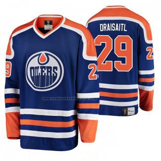 Camiseta Hockey Edmonton Oilers Leon Draisaitl Azul