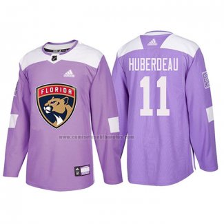 Camiseta Hockey Florida Panthers Jonathan Huberdeau 2018 Fights Cancer Violeta