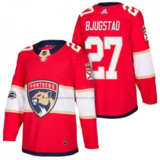 Camiseta Hockey Florida Panthers Nick Bjugstad Autentico Primera 2018 Rojo