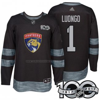 Camiseta Hockey Florida Panthers Roberto Luongo 1917-2017 100th Aniversario Negro