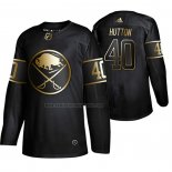 Camiseta Hockey Golden Edition Buffalo Sabres Carter Hutton Autentico Negro