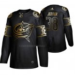 Camiseta Hockey Golden Edition Columbus Blue Jackets Boone Jenner Autentico Negro