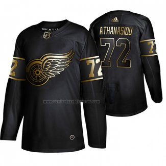 Camiseta Hockey Golden Edition Detroit Red Wings Andreas Athanasiou Autentico Negro