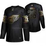 Camiseta Hockey Golden Edition Detroit Red Wings Thomas Vanek Autentico Negro