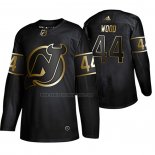 Camiseta Hockey Golden Edition New Jersey Devils Miles Wood Autentico Negro