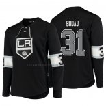 Camiseta Hockey Los Angeles Kings Peter Budaj Platinum Negro