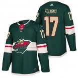 Camiseta Hockey Minnesota Wild Marcus Foligno Autentico Primera 2018 Verde