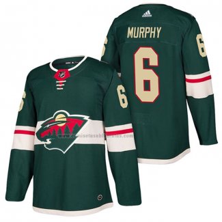 Camiseta Hockey Minnesota Wild Ryan Murphy Autentico Primera 2018 Verde