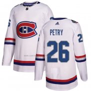 Camiseta Hockey Montreal Canadiens Jeff Petry Autentico 2017 100 Classic Blanco