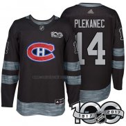 Camiseta Hockey Montreal Canadiens Tomas Plekanec 1917-2017 100th Aniversario Negro