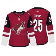 Camiseta Hockey Mujer Arizona Coyotes Nick Cousins Autentico Jugador Rojo