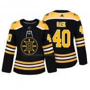 Camiseta Hockey Mujer Boston Bruins Tuukka Rask Autentico Jugador Negro