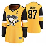 Camiseta Hockey Mujer Pittsburgh Penguins Sidney Crosby Alterno Breakaway Oro