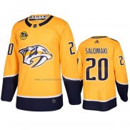 Camiseta Hockey Nashville Predators Miikka Salomaki Primera Amarillo