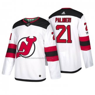 Camiseta Hockey New Jersey Devils Kyle Palmieri 2018 Blanco