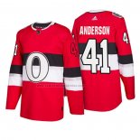 Camiseta Hockey Ottawa Senators Craig Anderson 100 Classic Rojo