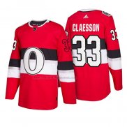 Camiseta Hockey Ottawa Senators Fredrik Claesson 100 Classic Rojo