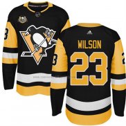 Camiseta Hockey Pittsburgh Penguins Scott Wilson 50 Anniversary Primera Premier Negro