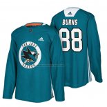 Camiseta Hockey San Jose Sharks Brent Burns New Season Practice Verde