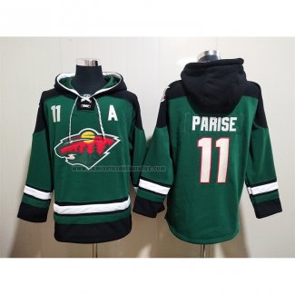 Sudaderas con Capucha Minnesota Wild Zach Parise Verde